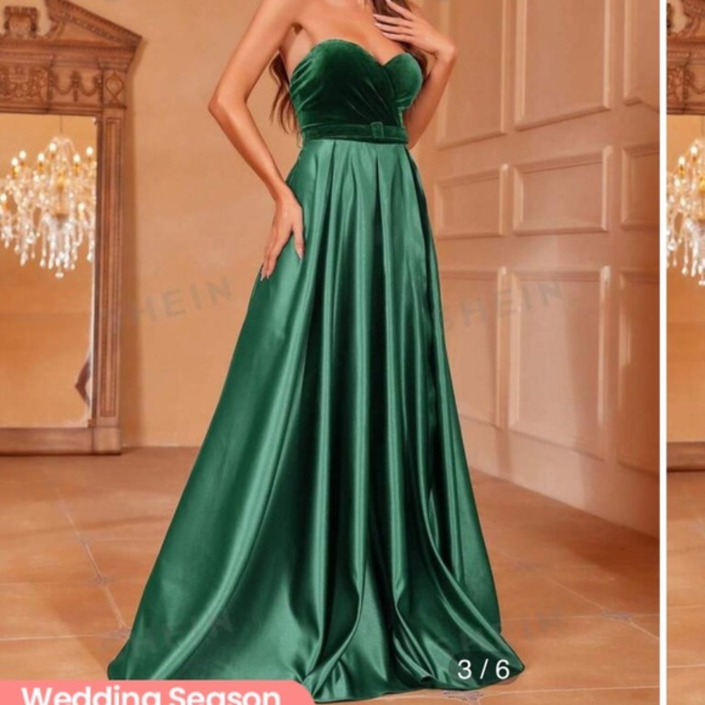Faeriesty dress gown, satin it green new XL